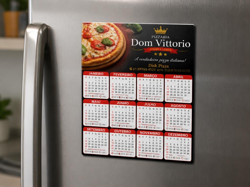 Ímãs com Calendário impresso pela Gráfica Capivari