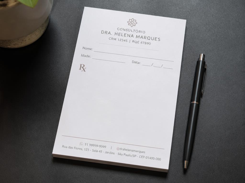 Receituários impresso pela Gráfica Capivari